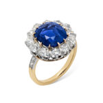 Round Brilliant Statement | Royal Blue Sapphire | 14K White Gold | Pure Sophistication