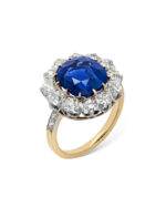 Round Brilliant Statement | Royal Blue Sapphire | 14K White Gold | Pure Sophistication