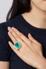 19.64 Carat Emerald-cut Statement | 14K White Gold | Grand Palais Radiance - Image 4