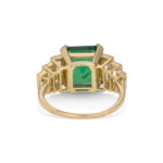 Emerald Statement | 14K White Gold | Elegant Sparkle | Collector-Grade - Image 5