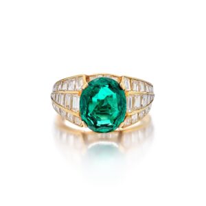 5 Carat Emerald-cut Statement | 14K White Gold | Radiant Elegance
