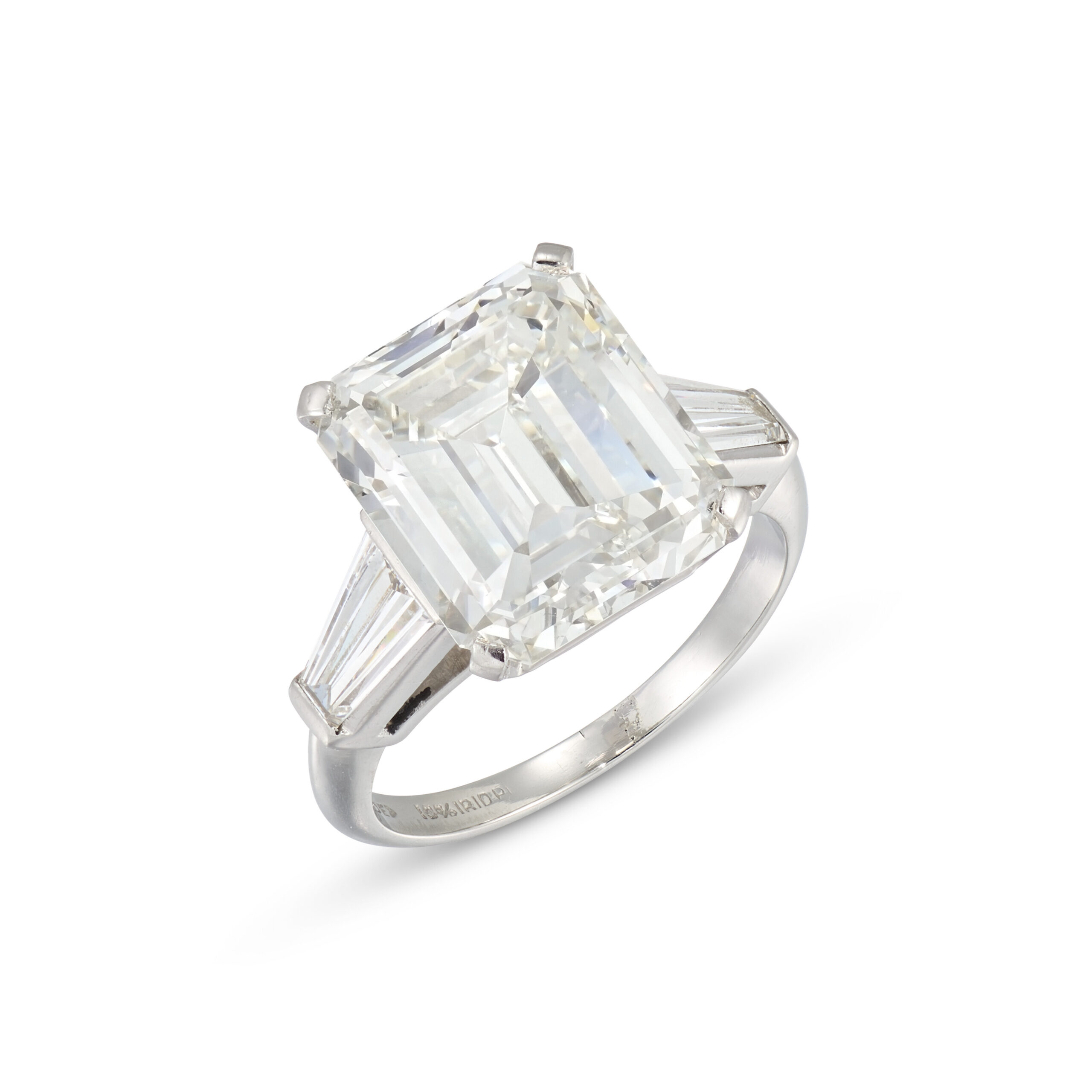 emerald-cut-diamond-of-10-10-carats-tapered-baguette-cut-diamonds-550-000-front-view-primary.jpg 10.1 Carat Emerald-cut Statement | 14K White Gold | Grand Palais Radiance - Image 1