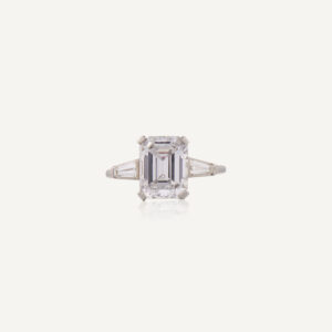 3.04 Carat Emerald-cut Statement / J color | VVS | 14K White Gold
