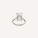 5.88 Carat Emerald-cut Statement | 14K White Gold | Refined Grandeur | Signature - Image 4