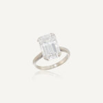 5.88 Carat Emerald-cut Statement | 14K White Gold | Refined Grandeur | Signature