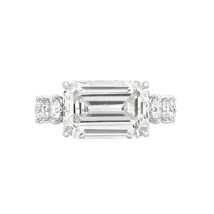 7.16 Carat Emerald-cut Statement | 14K White Gold | Timeless Brilliance