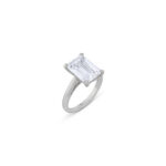3 Carat Emerald-cut Statement / I color | VS | 14K White Gold - Image 2