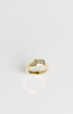 1.5 Carat Emerald Diamond Ring | SI | 14K White Gold | Graceful Brilliance - Image 2