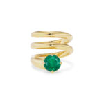 Emerald Diamond Ring | 14K White Gold | Graceful Brilliance | Modern Classic - Image 2