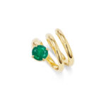 Emerald Diamond Ring | 14K White Gold | Graceful Brilliance | Modern Classic