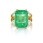 11.24 Carat Emerald-cut Statement | 14K White Gold | Grand Palais Radiance