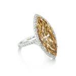 8.59 Carat Marquise Statement | Fancy Yellow | 14K White Gold | Rare Fancy-Color Splendour - Image 2