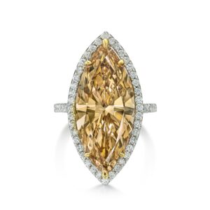 8.59 Carat Marquise Statement | Fancy Yellow | 14K White Gold | Rare Fancy-Color Splendour