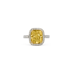 3.36 Carat Cushion Statement | Fancy Yellow | 18K Gold | Rare Fancy-Color Splendour