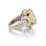 Round Brilliant Statement | Fancy Yellow | 14K White Gold | Colour-Collector’s Treasure - Image 3