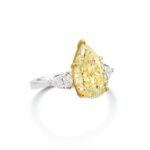 6.01 Carat Round Brilliant Statement | Fancy Yellow | 14K White Gold - Image 2