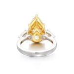 6.01 Carat Round Brilliant Statement | Fancy Yellow | 14K White Gold - Image 3