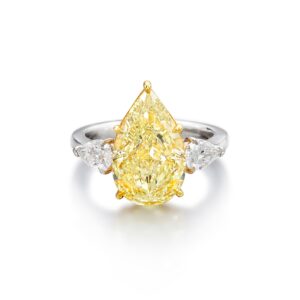 6.01 Carat Round Brilliant Statement | Fancy Yellow | 14K White Gold