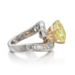 Round Brilliant Statement | Fancy Yellow | 14K White Gold | Sunlit Royal Radiance - Image 2
