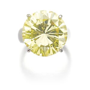 23.52 Carat Round Brilliant Statement | Fancy Yellow | SI | 14K White Gold