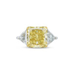10 Carat Round Brilliant Statement | Fancy Yellow | 14K White Gold | Sunlit Royal Radiance