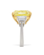 20 Carat Cushion Statement | Fancy Yellow | 14K White Gold | Colour-Collector’s Treasure - Image 2