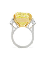 20 Carat Cushion Statement | Fancy Yellow | 14K White Gold | Colour-Collector’s Treasure - Image 3