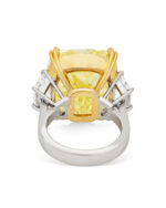 20 Carat Cushion Statement | Fancy Yellow | 14K White Gold | Colour-Collector’s Treasure - Image 4
