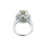 5 Carat Cushion Statement | Fancy Yellow | 14K White Gold | Colour-Collector’s Treasure - Image 3