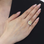 5 Carat Cushion Statement | Fancy Yellow | 14K White Gold | Colour-Collector’s Treasure - Image 4