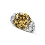 9.11 Carat Round Brilliant Statement | Fancy Yellow | 14K White Gold | Sunlit Royal Radiance - Image 2