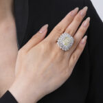 10.15 Carat Cushion Statement | Fancy Yellow | 14K White Gold | A Crown-Worthy Fancy Rarity - Image 8