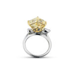 6 Carat Cushion Statement | Fancy Yellow | 14K White Gold | Sunlit Royal Radiance - Image 3