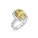 7.05 Carat Cushion Statement | Fancy Yellow | 18K Gold | Colour-Collector’s Treasure