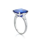 Round Brilliant Statement | Royal Blue Sapphire | 14K White Gold | Pure Sophistication - Image 2