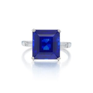 Round Brilliant Statement | Royal Blue Sapphire | 14K White Gold | Pure Sophistication