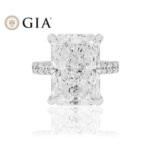 19.3 Carat Radiant Diamond Ring | Brilliant White | 14K White Gold - Image 4