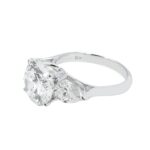 6.47 Carat Round Brilliant Diamond Ring | Brilliant White | 14K White Gold - Image 2