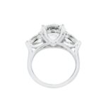 6.47 Carat Round Brilliant Diamond Ring | Brilliant White | 14K White Gold - Image 3