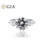 6.47 Carat Round Brilliant Diamond Ring | Brilliant White | 14K White Gold - Image 5