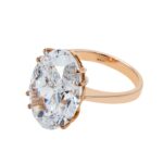 15.48 Carat Oval Diamond Ring | Brilliant White | 18K Rose Gold | Iconic Presence | Heirloom - Image 2