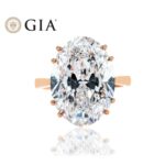 15.48 Carat Oval Diamond Ring | Brilliant White | 18K Rose Gold | Iconic Presence | Heirloom - Image 4