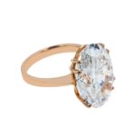 15.48 Carat Oval Diamond Ring | Brilliant White | 18K Rose Gold | Iconic Presence | Heirloom