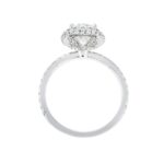 2.22 Carat Oval Halo Diamond Ring | Brilliant White | 18K White Gold | Quiet Power - Image 2