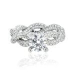 4.73 Carat Round Brilliant Diamond Ring | Brilliant White | 18K White Gold | Modern Nobility