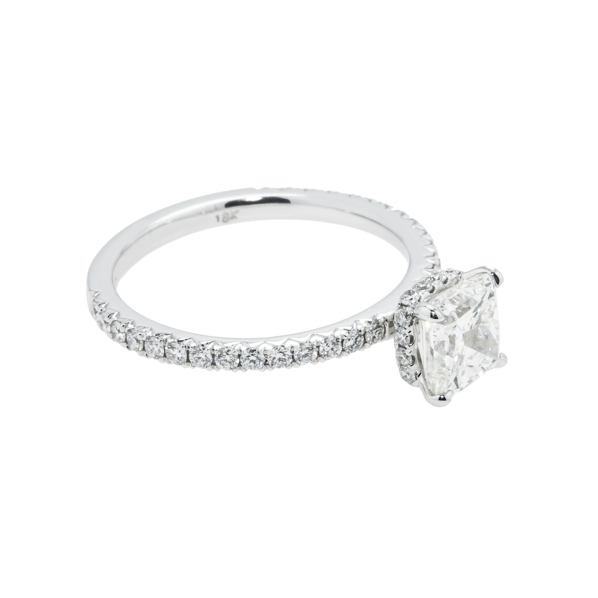 gia-18k-white-gold-1-51ct-square-radiant-cut-diamond-engagement-ring-1-97-12500-front-view-primary.jpg 1.51 Carat Radiant Diamond Ring | Brilliant White | 18K White Gold | Elegant Sparkle - Image 1