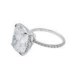 10.01 Carat Cushion Diamond Ring | Brilliant White | 18K White Gold - Image 2