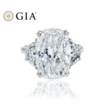 10 Carat Cushion Diamond Ring | Brilliant White | 18K White Gold | Grand Palais Radiance - Image 6