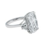 10 Carat Cushion Diamond Ring | Brilliant White | 18K White Gold | Grand Palais Radiance