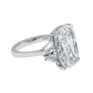 10 Carat Cushion Diamond Ring | Brilliant White | 18K White Gold | Grand Palais Radiance